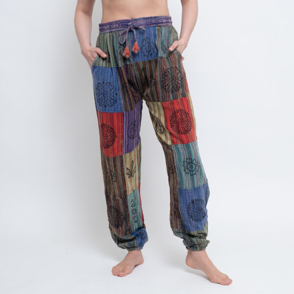 Patchwork Harem Trouser (Purple)