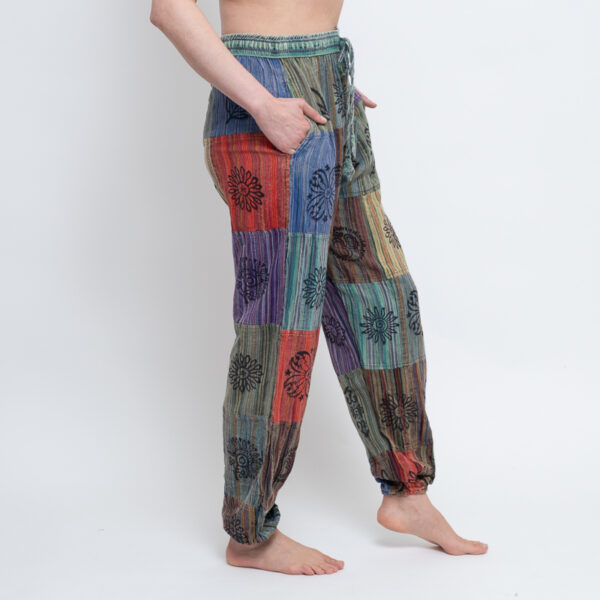 Patchwork Harem Trouser (Green) - Image 2