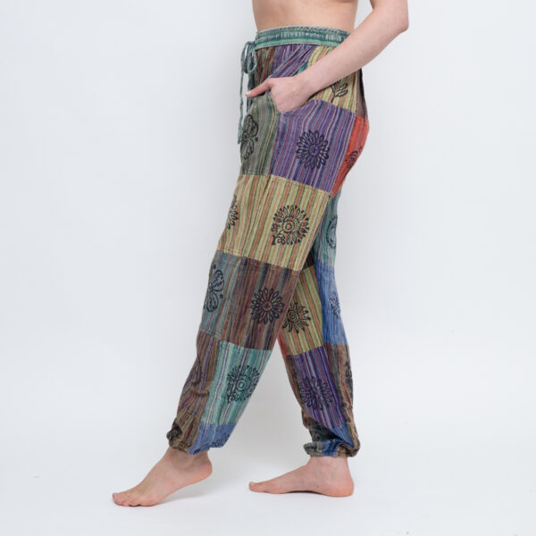 Patchwork Harem Trouser (Green) - Image 3