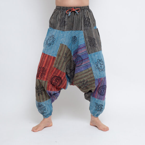 Patchwork Aladdin Pants (Grey) - Image 2