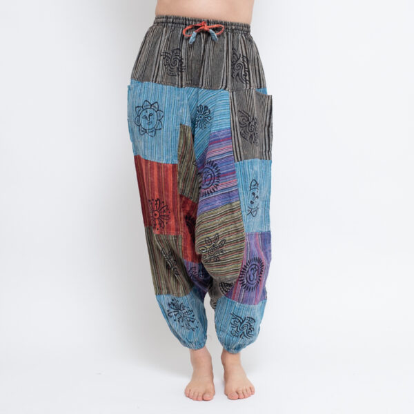 Patchwork Aladdin Pants (Grey) - Image 3