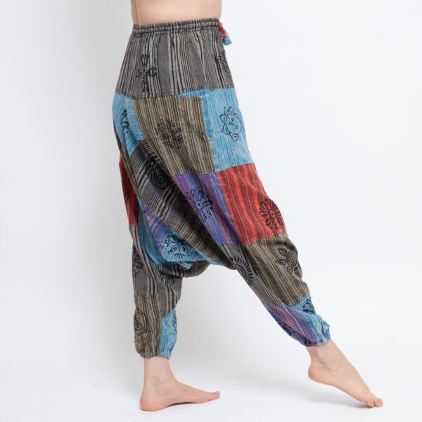 Patchwork Aladdin Pants (Grey) - Image 4