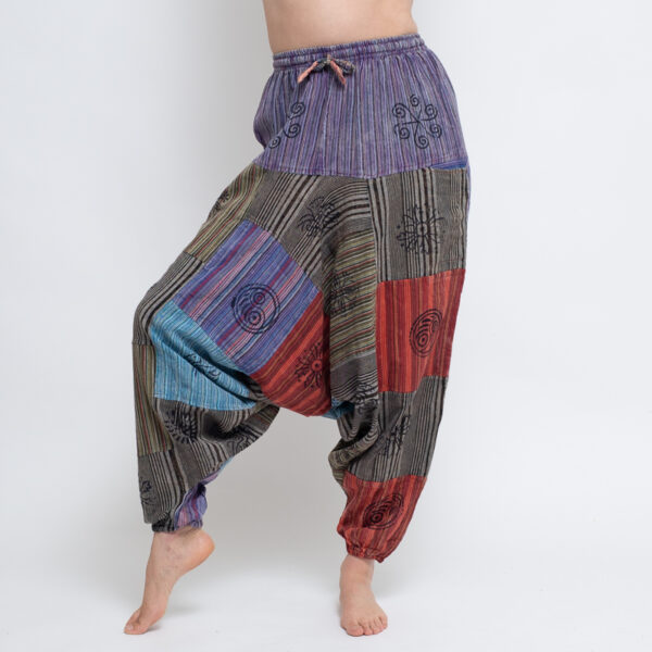 Patchwork Aladdin Pants (Purple) - Image 3