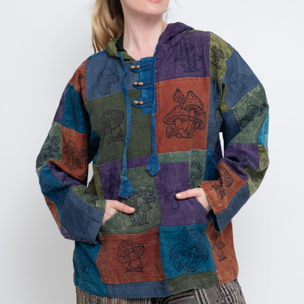 Patchwork Mushroom Hooded Top - Image 2