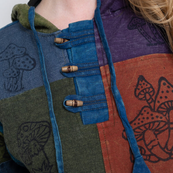 Patchwork Mushroom Hooded Top - Image 4