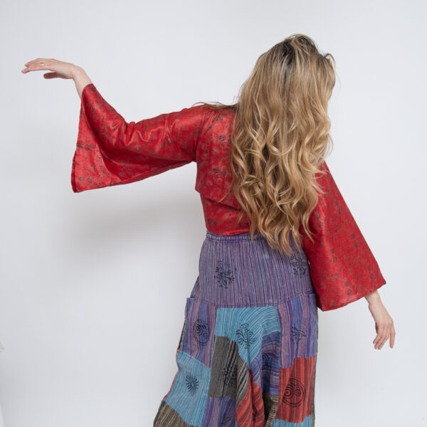 Sari Wrap Top (Red) - Image 3